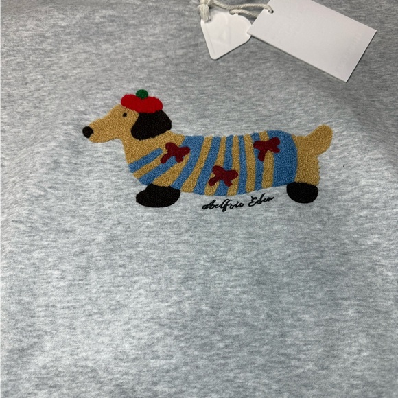 AELFRIC EDEN Gray Hoodie with Dog Embroidery - Picture 4 of 9